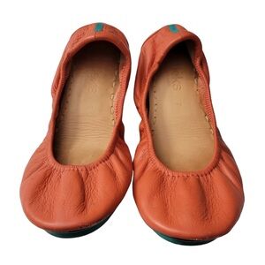 Tieks Orange Leather Flats Versatile and Minimalist